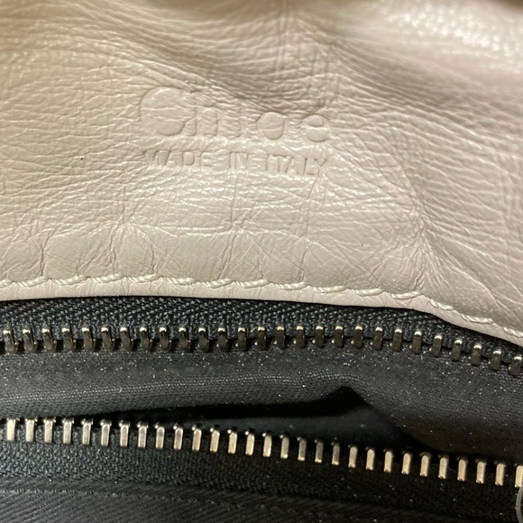 CHLOE BETTY BAG Dove GRAY AS IS Large leather satchel, spot, missing coin purse - Picture 11 of 15